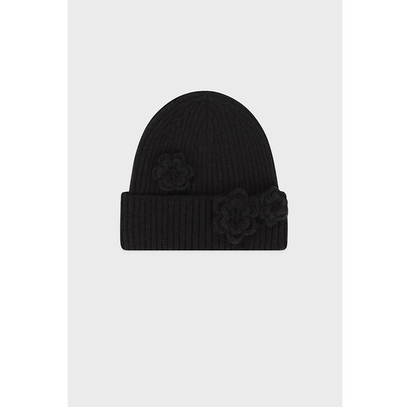 Girls' Handmade Crochet Solid Color Knit Hat
