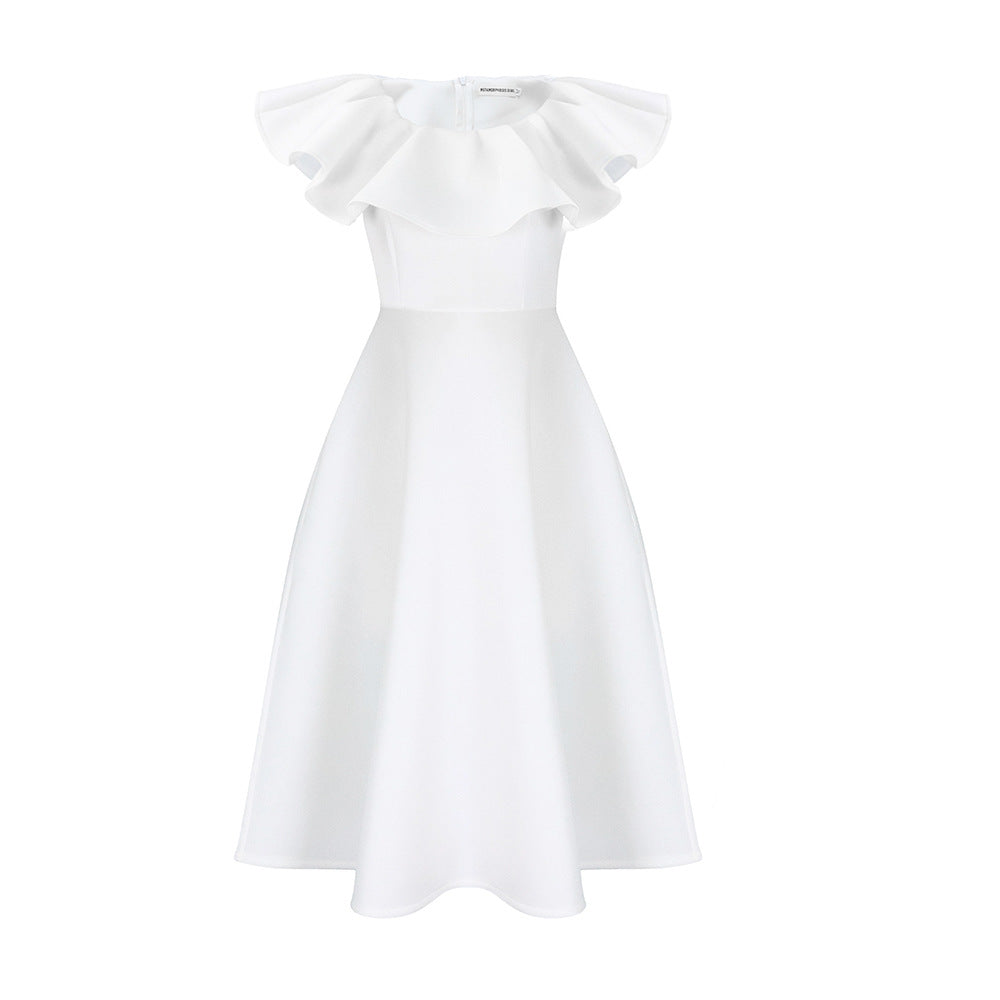 Elegant Ruffle Sleeve Maxi Dress For Parties