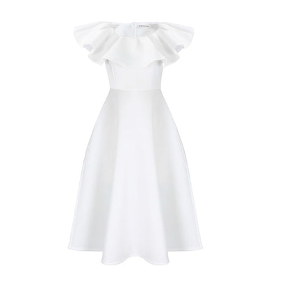 Elegant Ruffle Sleeve Maxi Dress For Parties