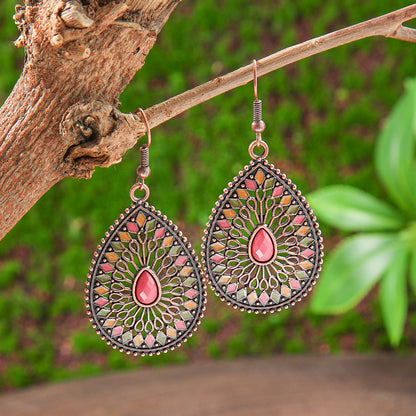 Bohemian Colorful Drop Oil Earrings Stylish Accessories