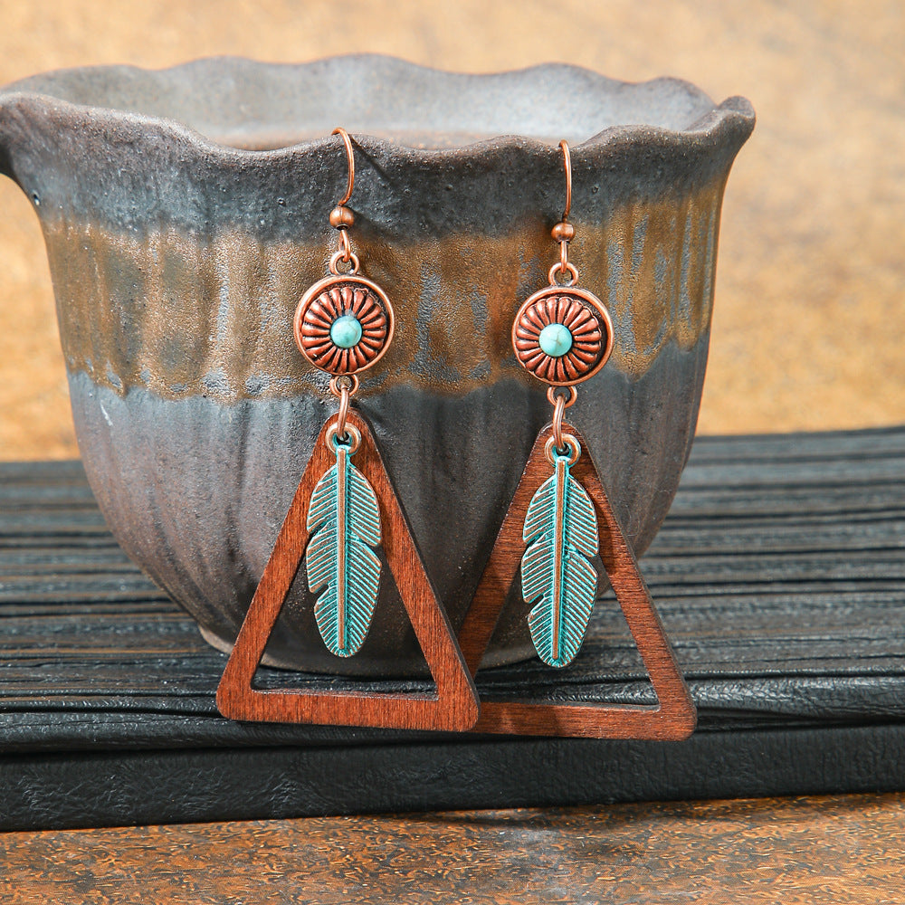 Bohemian Long Geometric Tassel Earrings Jewelry Set