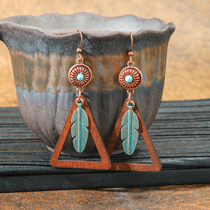 Trendy Bohemian Tassel Earrings Set in Brown