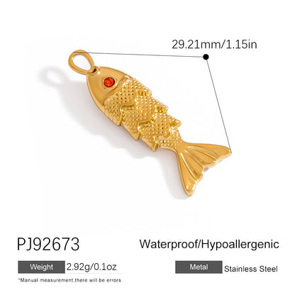Heart Flower Pendant Accessories 18K Gold Plated Stainless Steel Jewelry