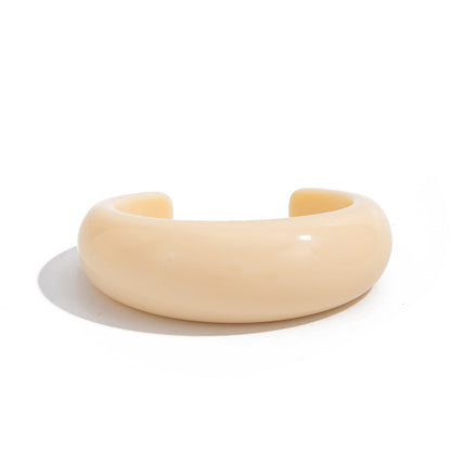 Creative Colorful Gradient Wide Cuff Bracelet Retro Metal Bangle