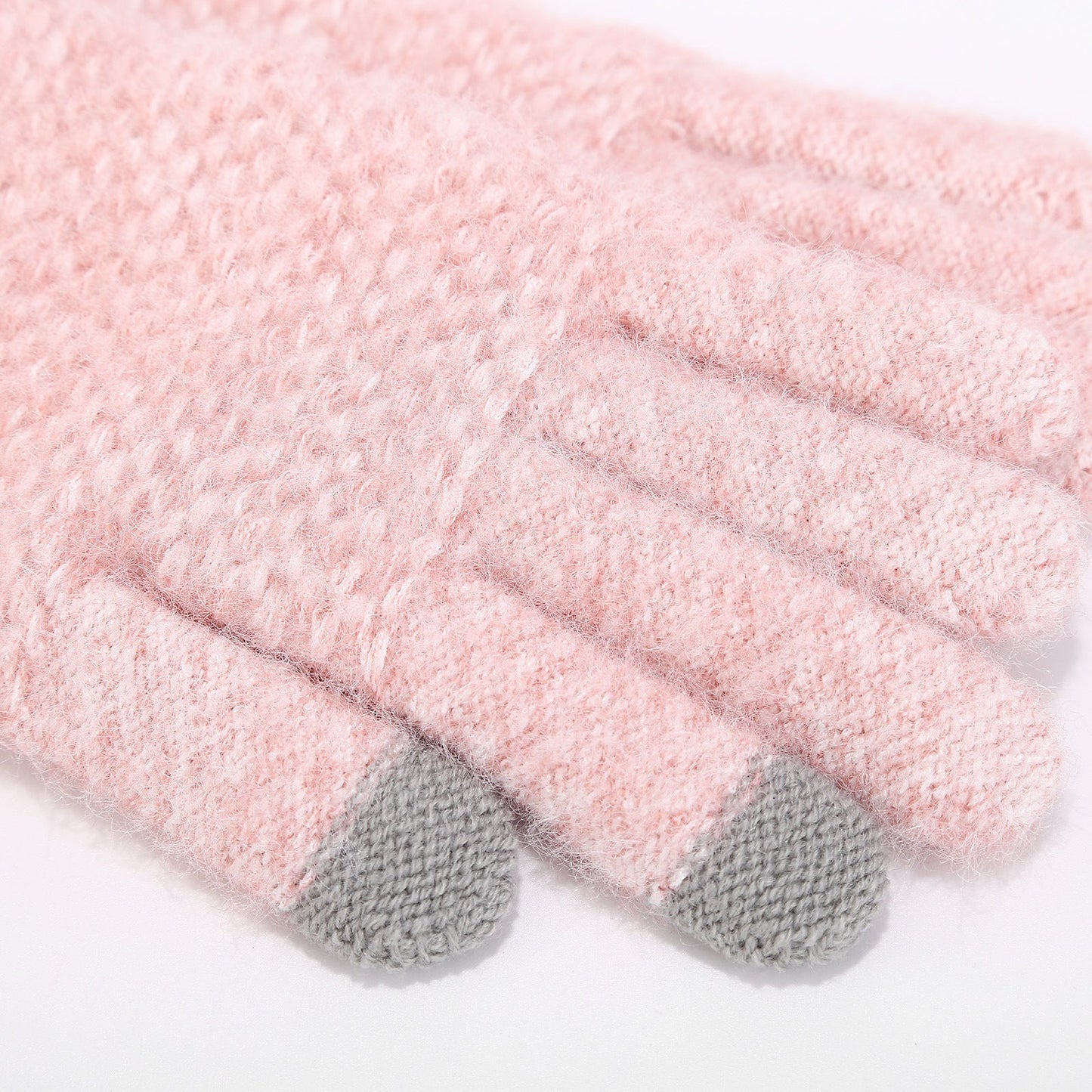 3 Pcs Winter Thermal Beanie Hat Scarf Gloves Sets