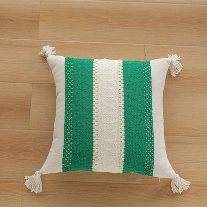 Minimalist Christmas Jacquard Tassel Cushion Covers