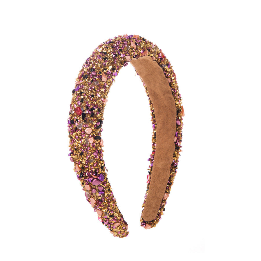 Exaggerated Baroque Style Colorful Crystal Headband Hair Accessories