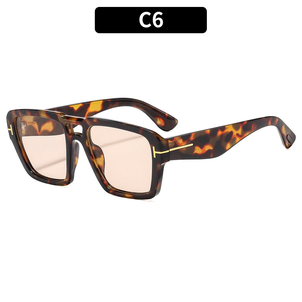 Fashion Square Frame Sunglasses Unisex Trendy UV400 Protection