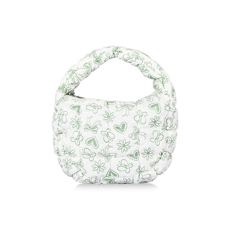 Mini Cloud Bag Stylish Pleated Nylon Handbag