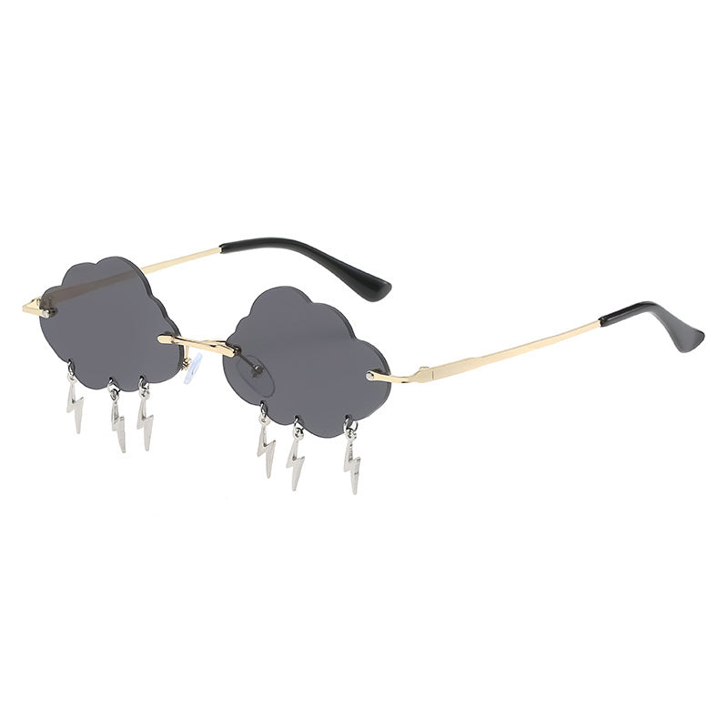 Trendy Frameless Cloud Lightning Sunglasses