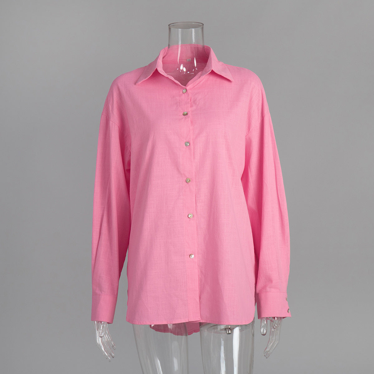 Lazy Casual Solid Color Cotton Shirts