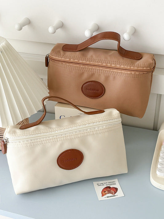 Trendy Nylon Makeup Bag Portable Cosmetic Organizer