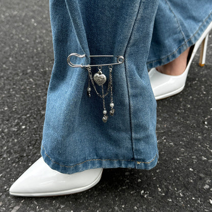 Heart-Shaped Pendant Ankle Chain Fashion Casual Metal Accessory