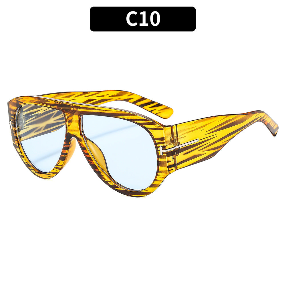 Fashionable Oversized T-Frame Sunglasses for Men and Women