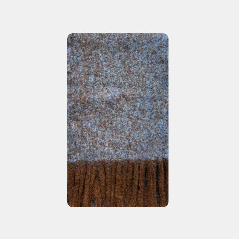 Fringe Alpaca Blend Scarf Stylish Warm Wrap