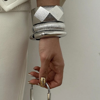 Stylish Chunky Wide Bangle Bracelet