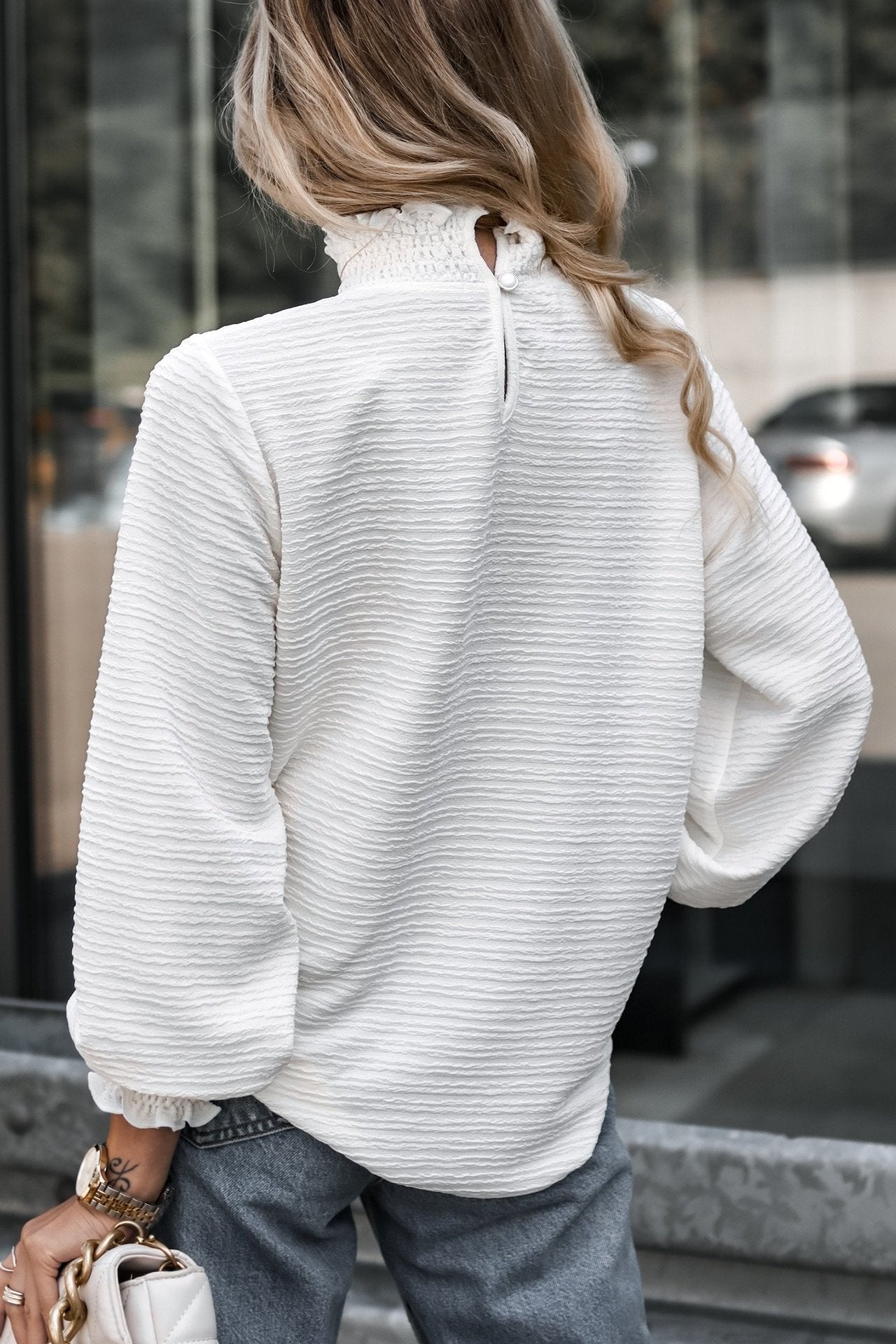 Versatile Loose Flat Color Blouse Shirt