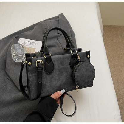 Vintage-Inspired Small Handbag for Women, Casual PU Crossbody Bag