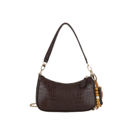 Trendy Croc Texture Mini Shoulder Bag for Women