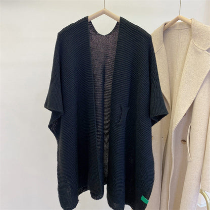 Winter Solid Color Soft Thick Cape Scarf