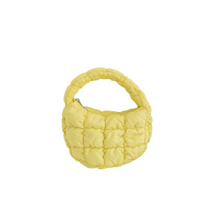 Mini Cloud Bag with Ruching Stylish Nylon Tote