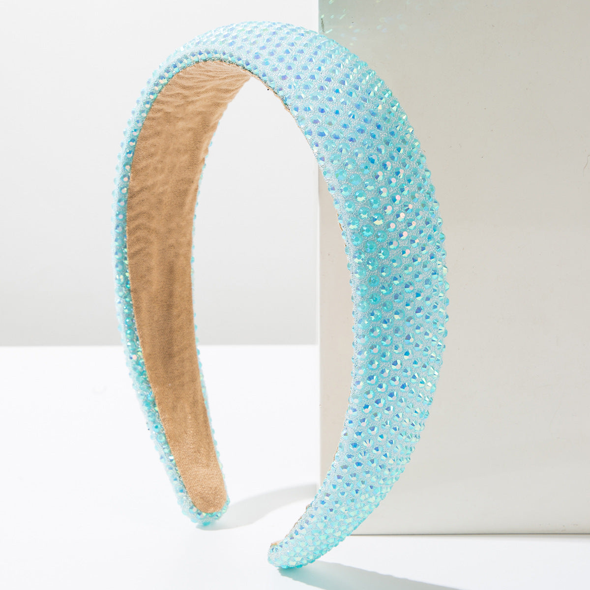 Wide Brim Rhinestone Headband Glamorous Party Hair Accessory
