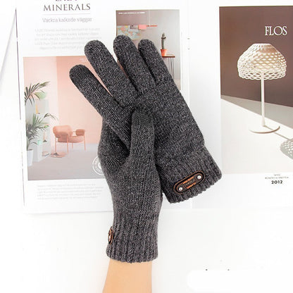 Men's Knit Touchscreen Gloves Stylish Warm Winter Cycling