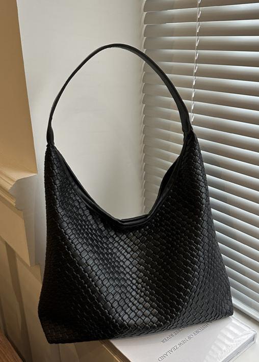 Woven Texture Hobo Shoulder Bag Soft Material