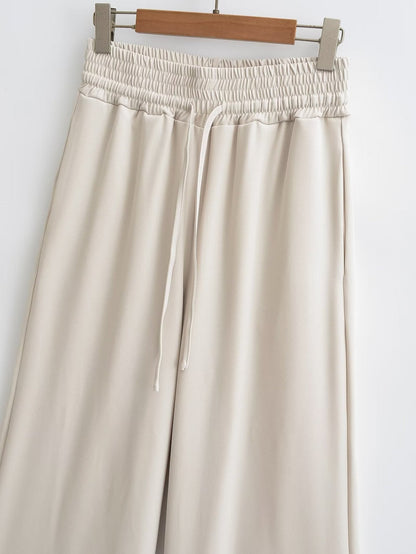 Solid Color Split Vest and Pants Sets