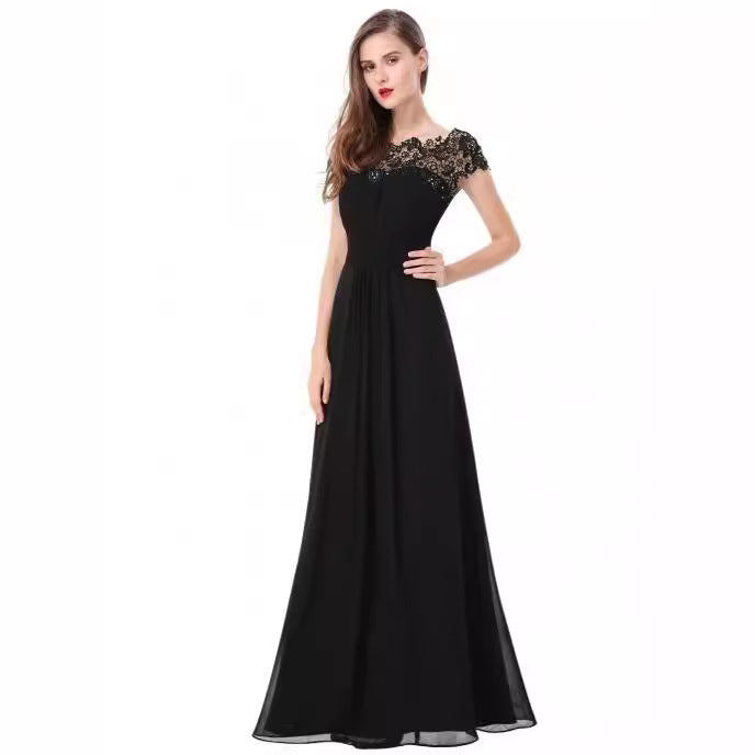 Elegant Lace Maxi Dress For Bridesmaids