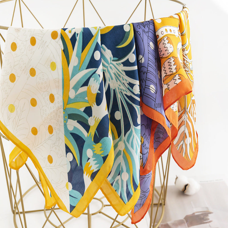 Scarvii -  Romantic Floral Square Scarf