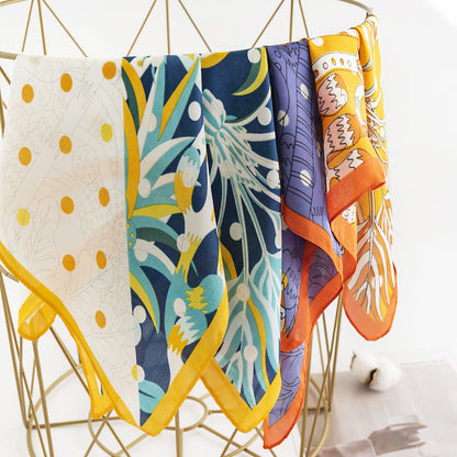 Scarvii -  Romantic Floral Square Scarf