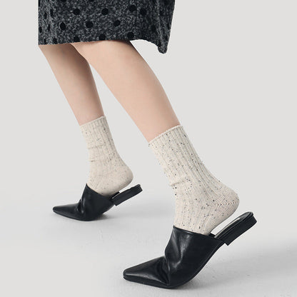Colorful Dots Solid Color Slouch Socks