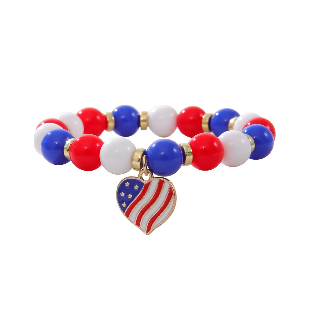 Stylish Star Pendant Love Beaded Bracelet