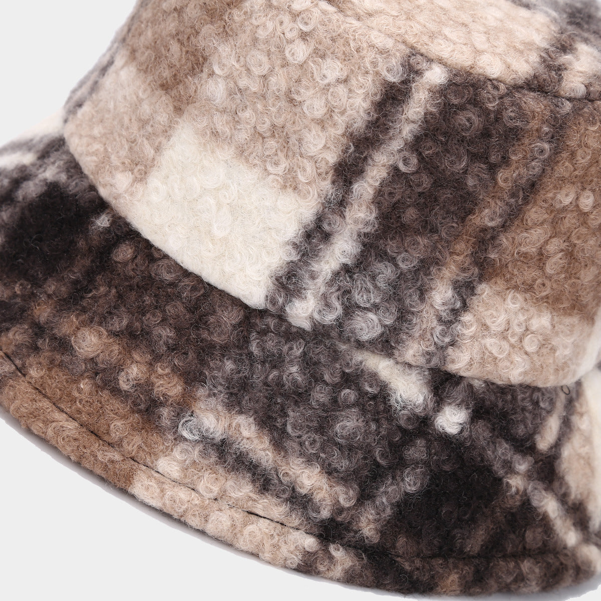 Vintage Fuzzy Plush Thick Warm Bucket Hat