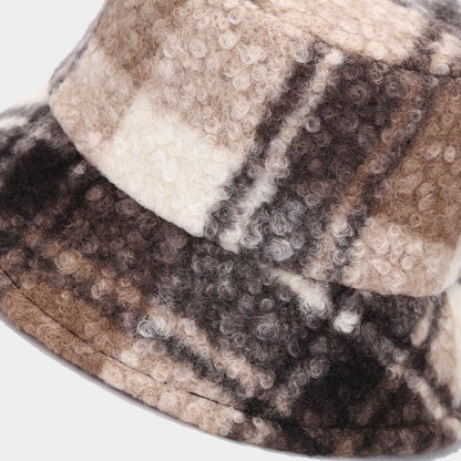 Vintage Fuzzy Plush Thick Warm Bucket Hat