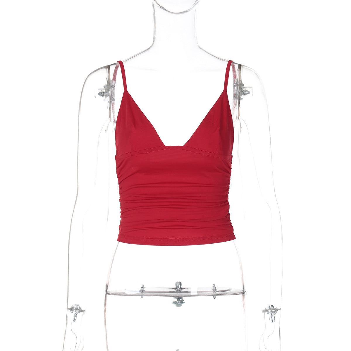 Trendy Casual V-Neck Crop Top