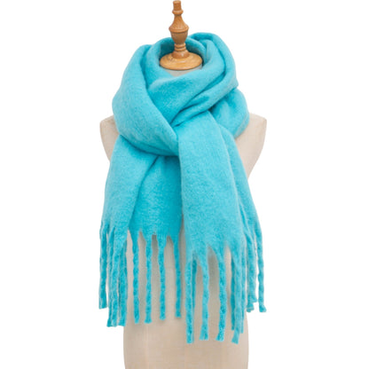 Solid Color Simple Tassel Scarves