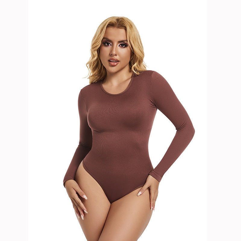 Seamless Waist-Slimming Long Sleeve Bodysuit