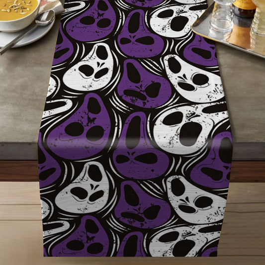 Halloween Table Flag Bat Ghost Dwarf Linen Tablecloth