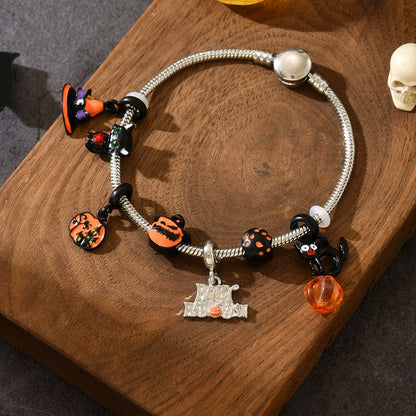 Punk Gothic Skeleton Metal Chain Halloween Bracelet