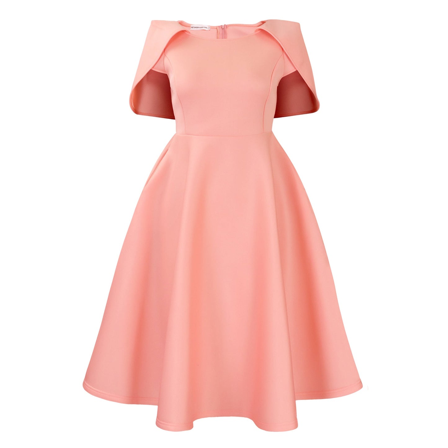 Elegant A-Line Dress With Puff Sleeves