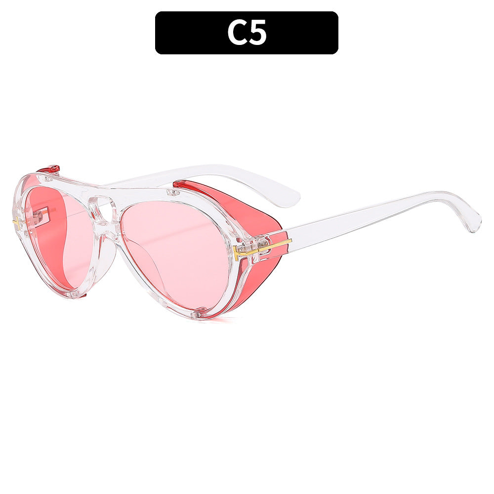 Trendy Double-Bridge UV400 Sunglasses Oversized Retro Style