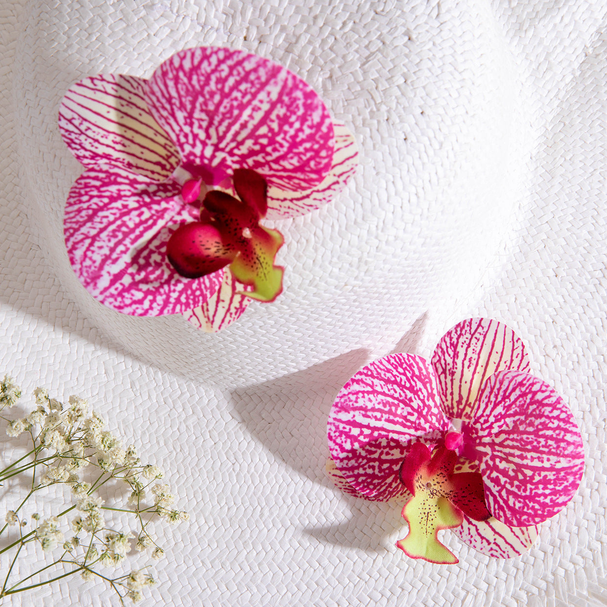 Colorful Orchid Flower Earrings Fresh Atmosphere