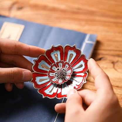 Three-Layer Lotus Incense Burner, Indoor Line Incense Plate Ornaments