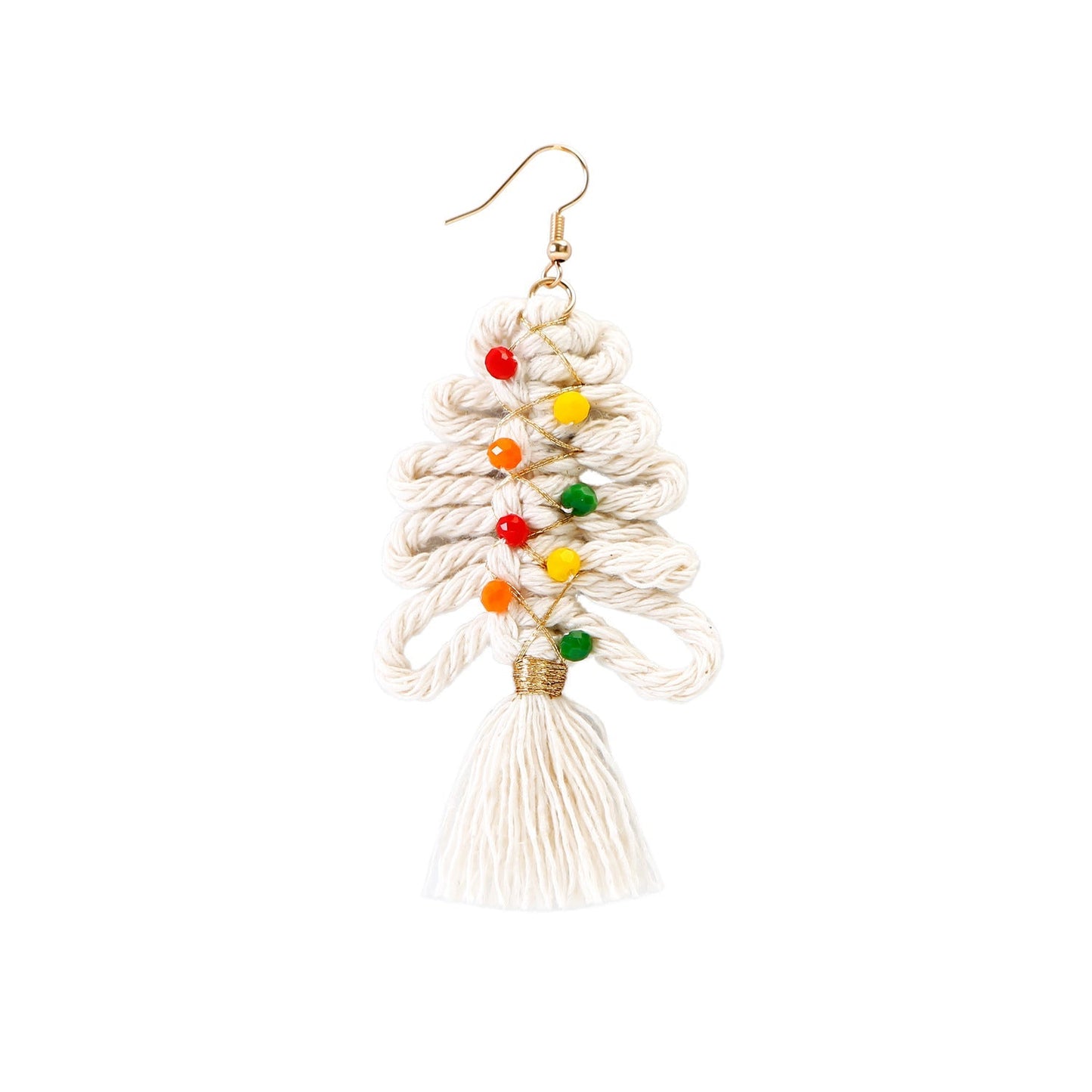 Christmas Earrings Female Creative Cartoon Christmas Bohemian Tassel Woven Handmade Earrings
