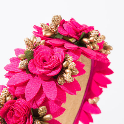 Floral Hairband Elegant Faux Flowers Hair Accessory
