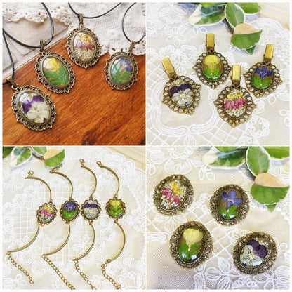 Flower-Inspired Handmade Vintage Floral Jewelry Set