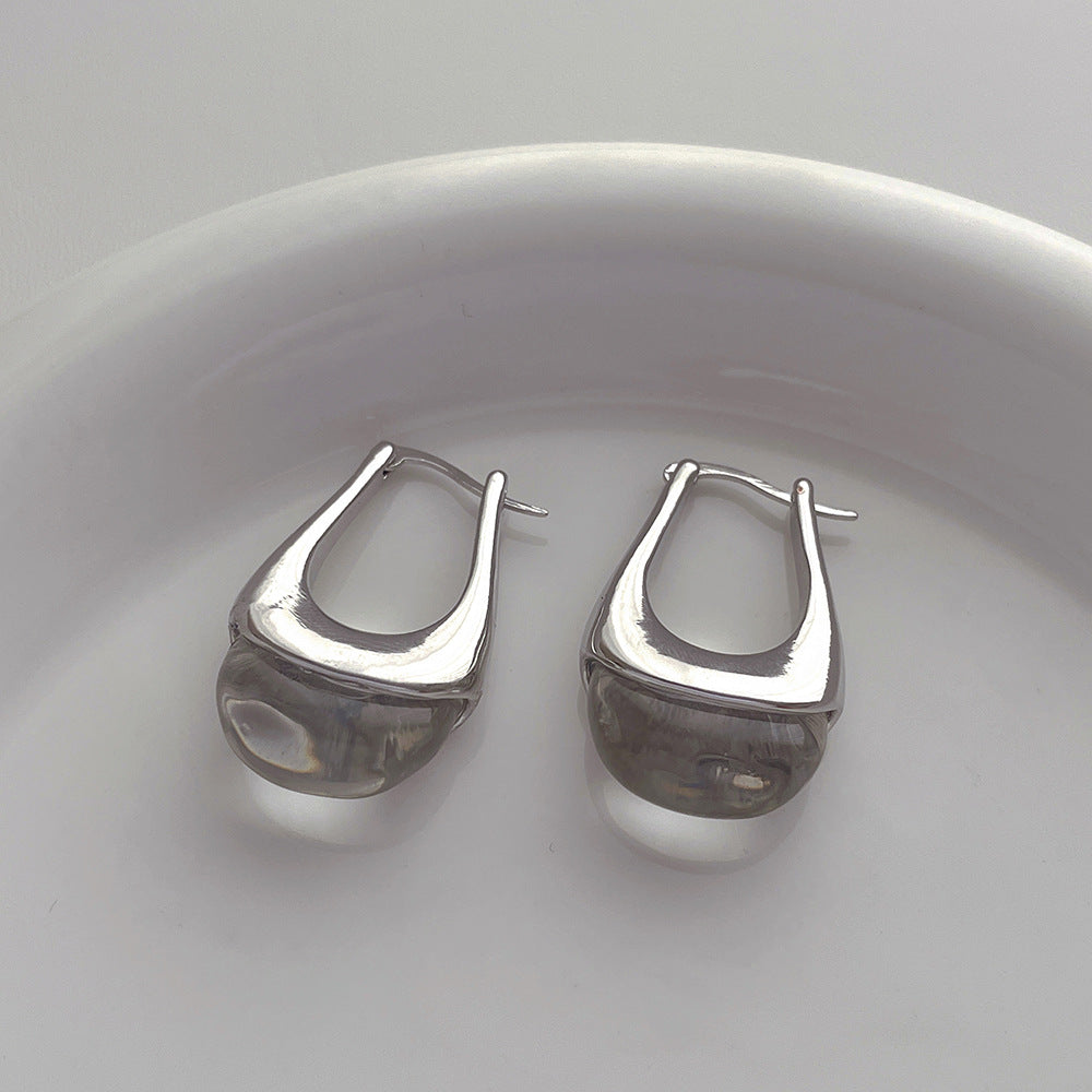 Vintage Crystal Elegant Simple Hoop Earrings