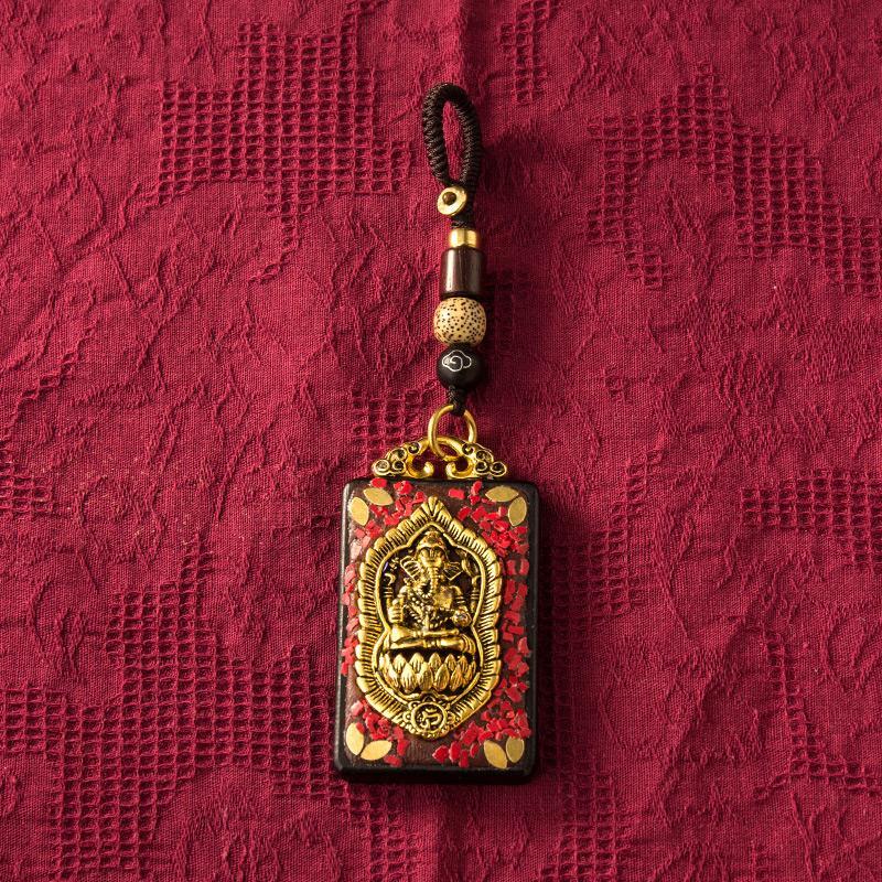 Nepal Exotic Keychain Pendant Creative Personality Men'S And Women'S Car Chain Red Hand Woven Rope Pendant